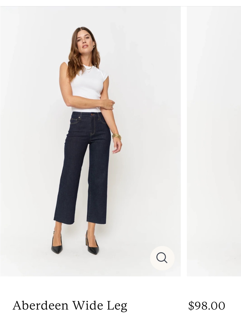 Oliver Logan | Dark Blue Wide-Leg Jeans with Raw Hem